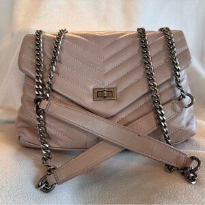 Elegant Pink Quilted Shoulder Bag